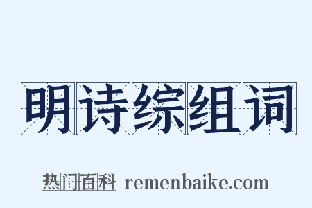 明诗综组词是什么意思的图片